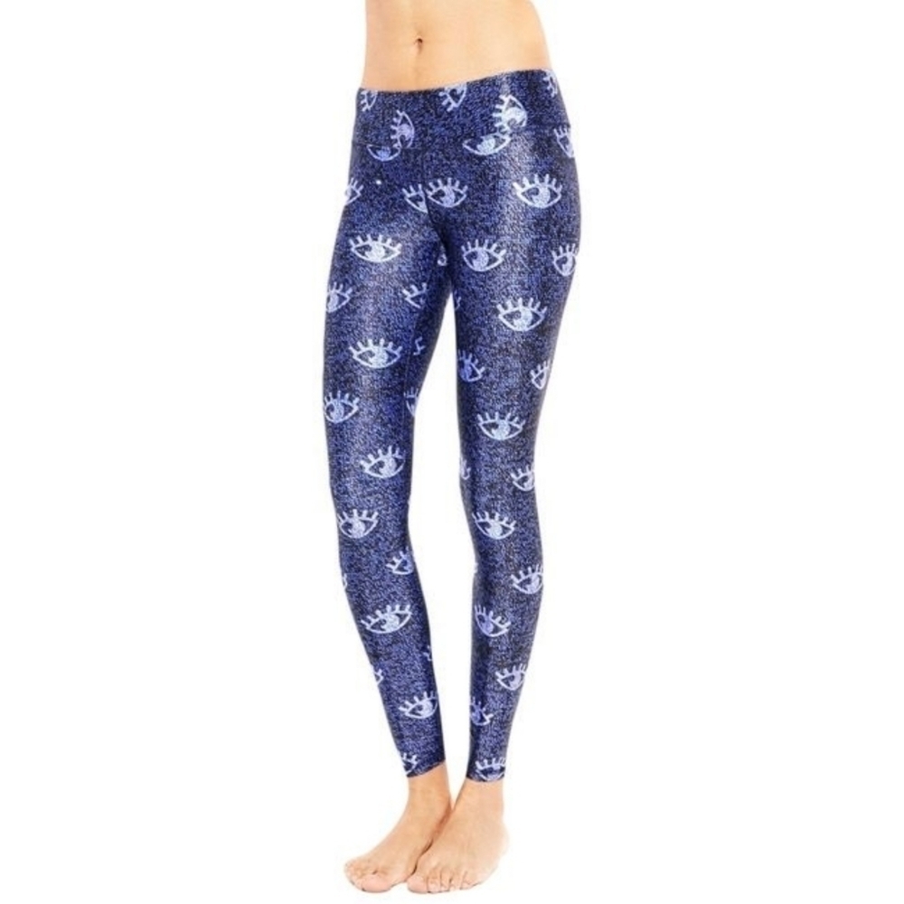 Terez Blink Eyes Mid-Rise Yoga Activewear Leggings Size XS